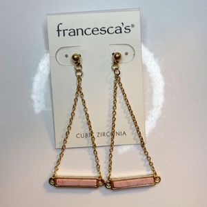 FRANCESCA’S GOLD& PINK EARRINGS